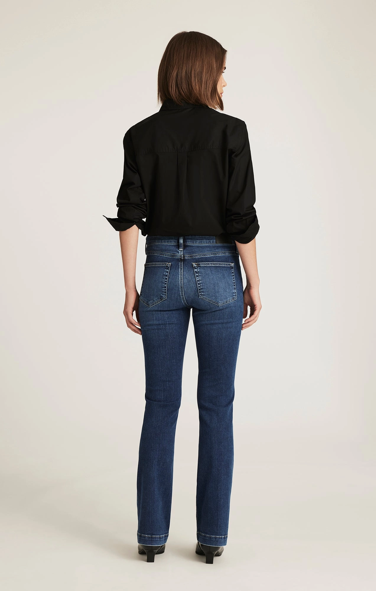 Cool Classic Layer game VICKY BOOTCUT IN DARK BRUSHED FEATHER LUXE