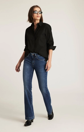 High Quality Bold Look Summer Vibes Traveler Gear Morning Stroll VICKY BOOTCUT IN DARK BRUSHED FEATHER LUXE