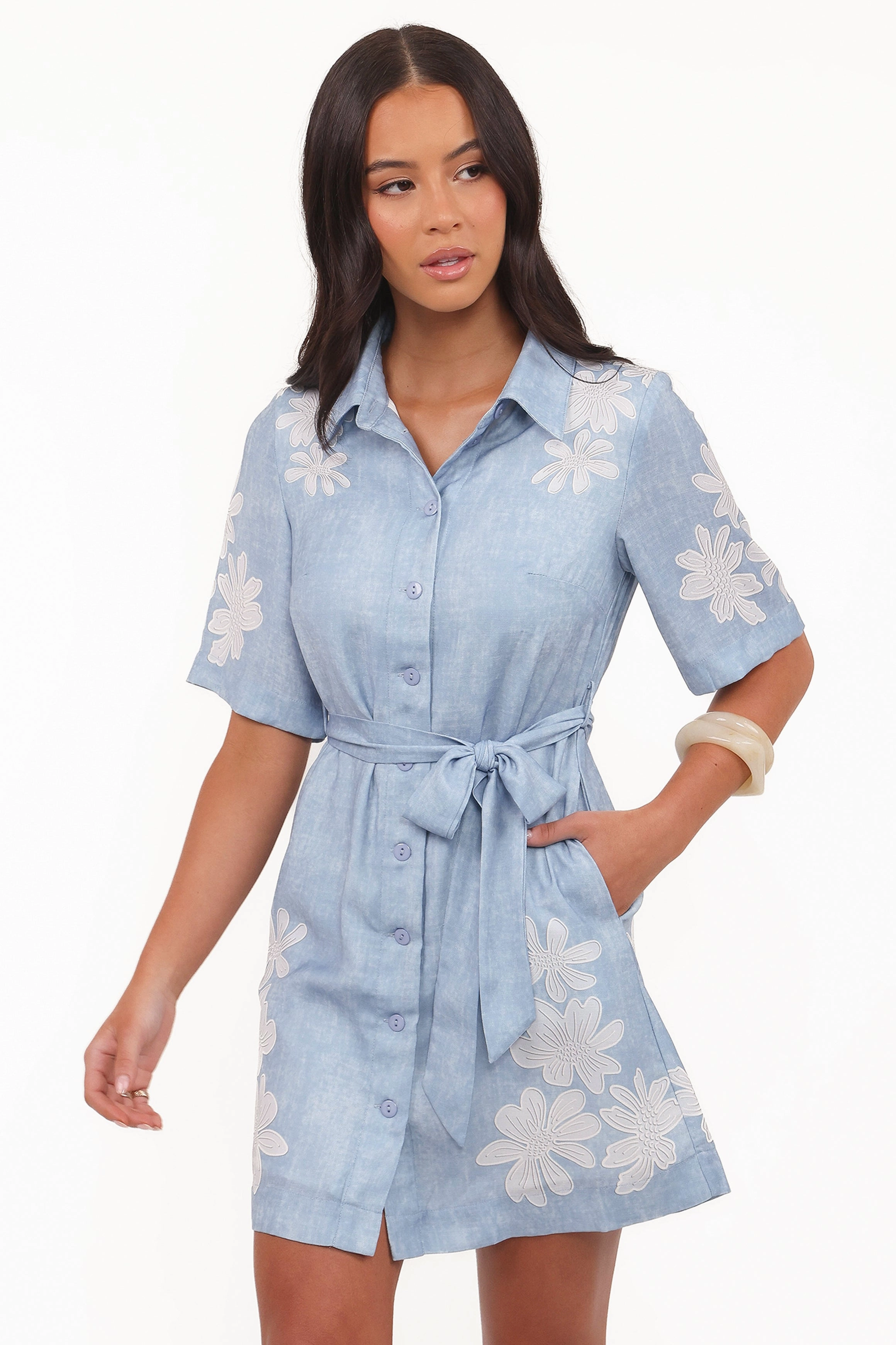 Connie Mini Dress - Blue Light And Airy