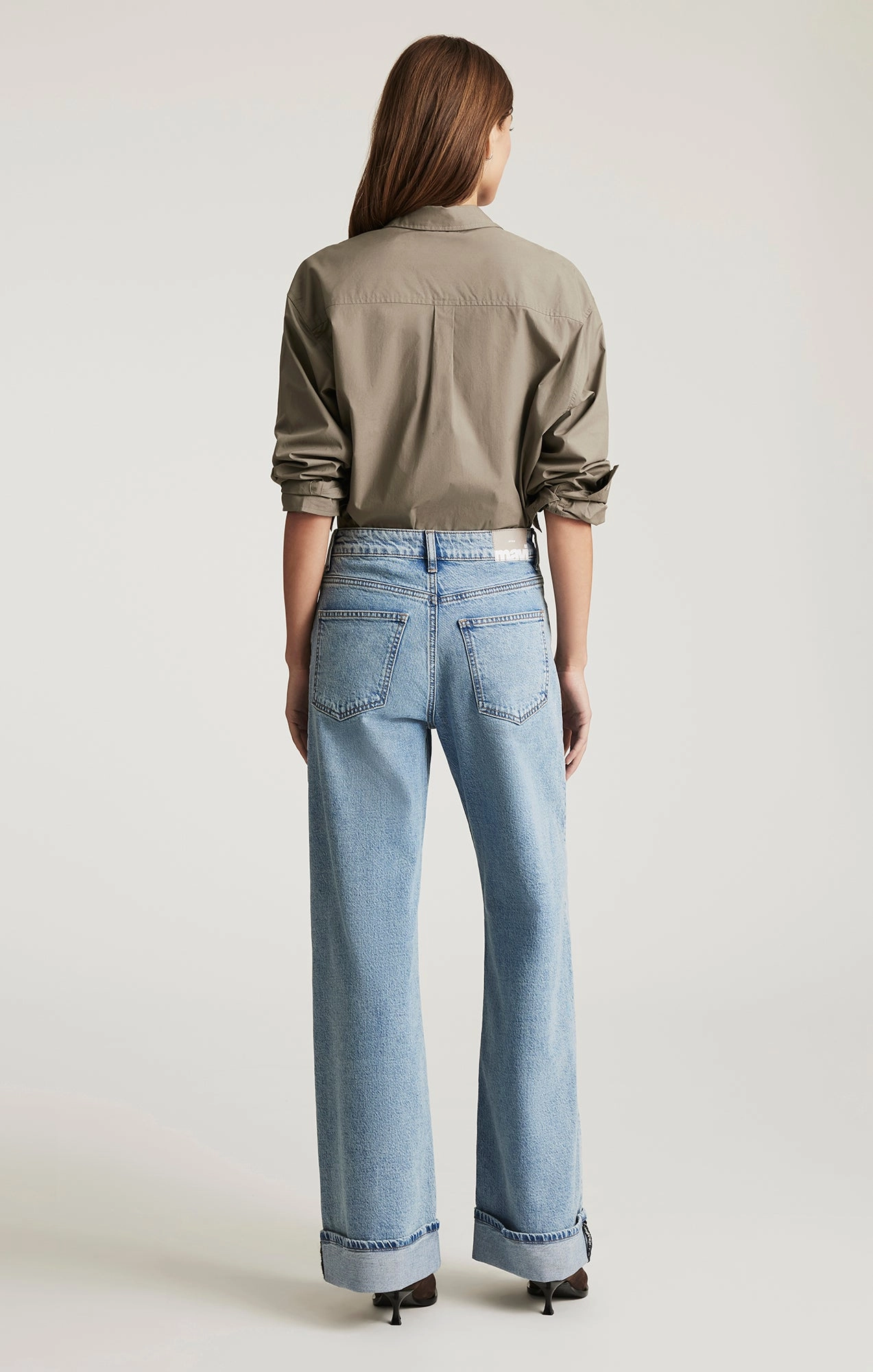 Rainy Day High Quality FLORIDA CUFFED WIDE LEG IN LIGHT BRUSHED CLASSIC BLUE