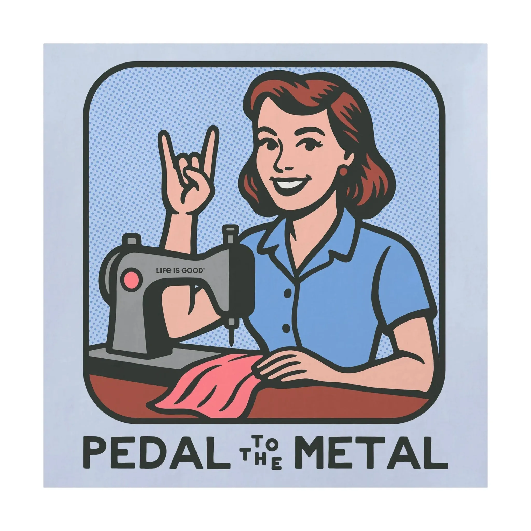 Life Is Good Women's Bert's Shirts Pedal To The Medal Short Sleeve Crusher Tee - Glacier Blue Eco Friendly Blend MultiPanelBreathability