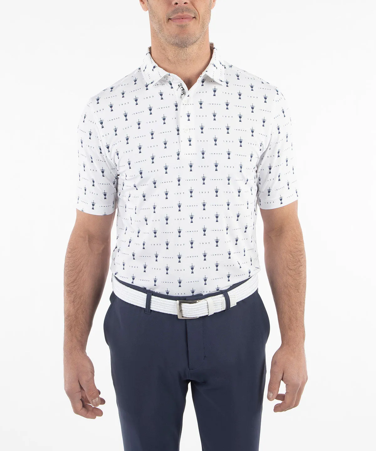 Performance Jersey 1923 Trophy Print Polo Shirt Trendy Layers