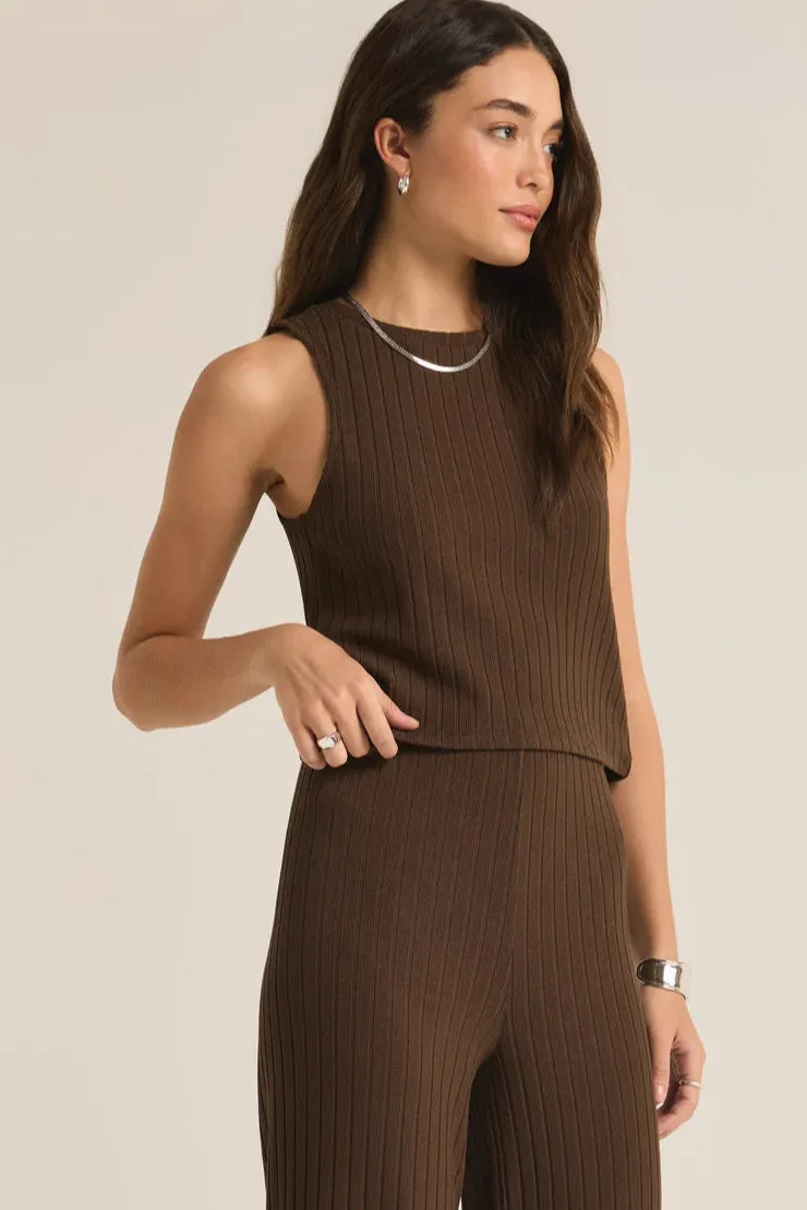 Cool tops LORRAINE RIB TANK Neutral palette