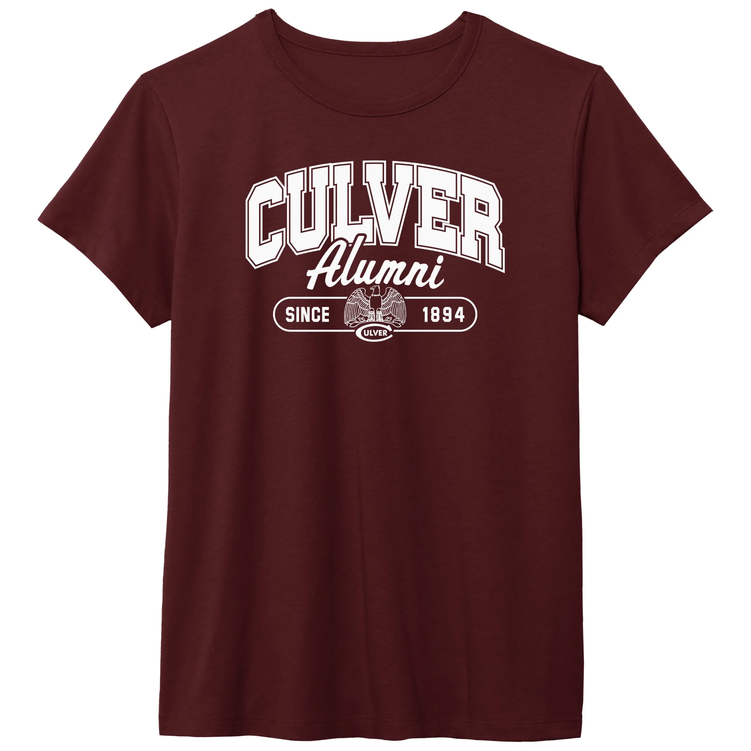 Soft And Comfortable Alumni Essential Crew Neck Tee - Maroon