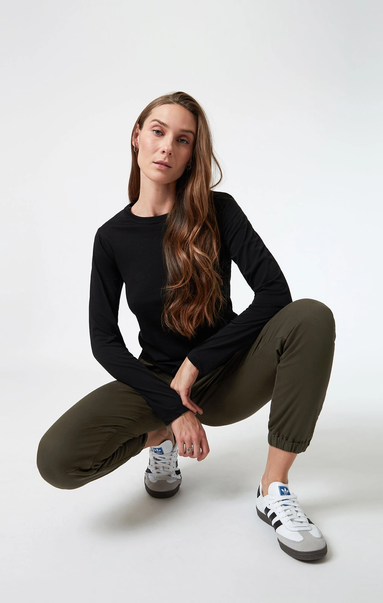 IVY SLIM CARGO IN DARK GREEN LUXE TWILL Abrasion Proof Reinforcements Comfortable Fit Look