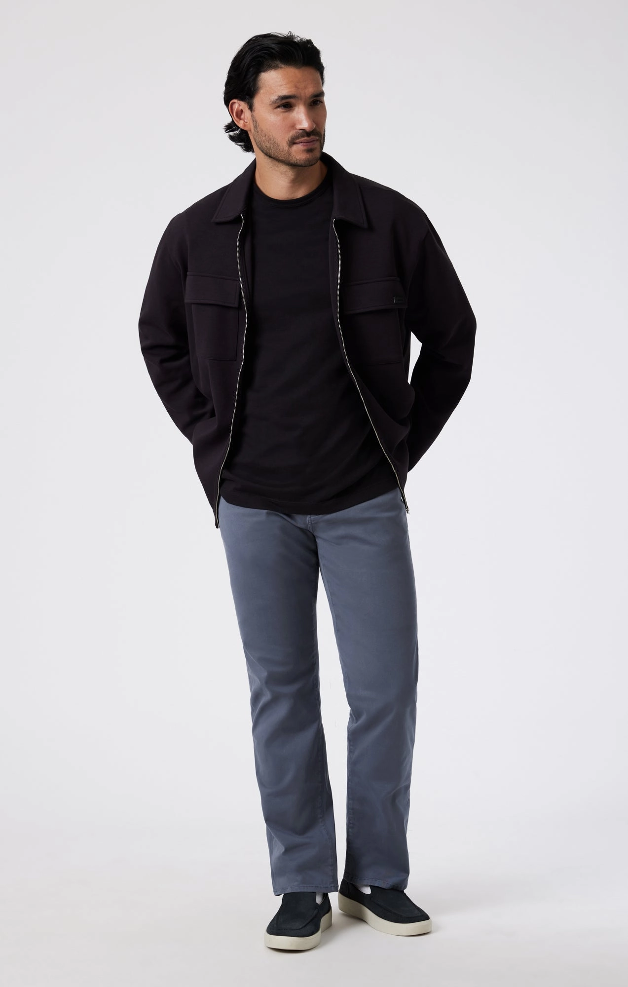 ZACH STRAIGHT LEG IN INDIGO CASUAL TWILL Stylish Look