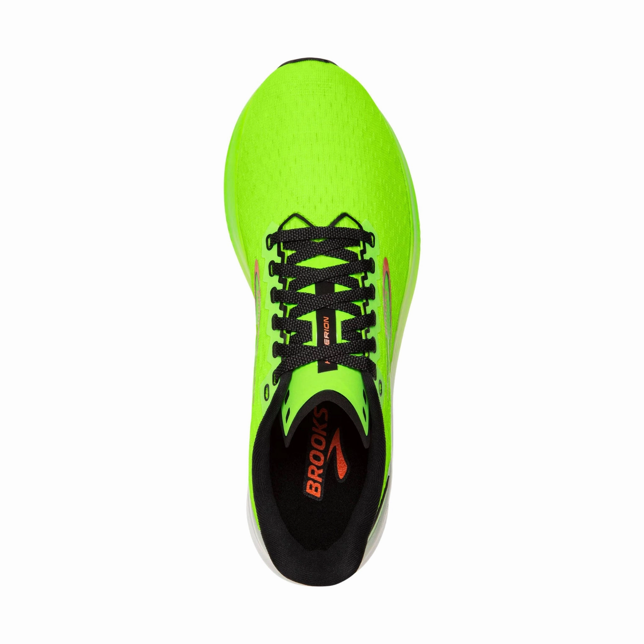 Brooks Men's Hyperion Road Running Shoes - Green Gecko/Red Orange/White Impact Resistant Heel