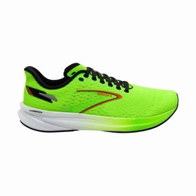 Brooks Men's Hyperion Road Running Shoes - Green Gecko/Red Orange/White Outdoor Steps Weightless Cushion Technology