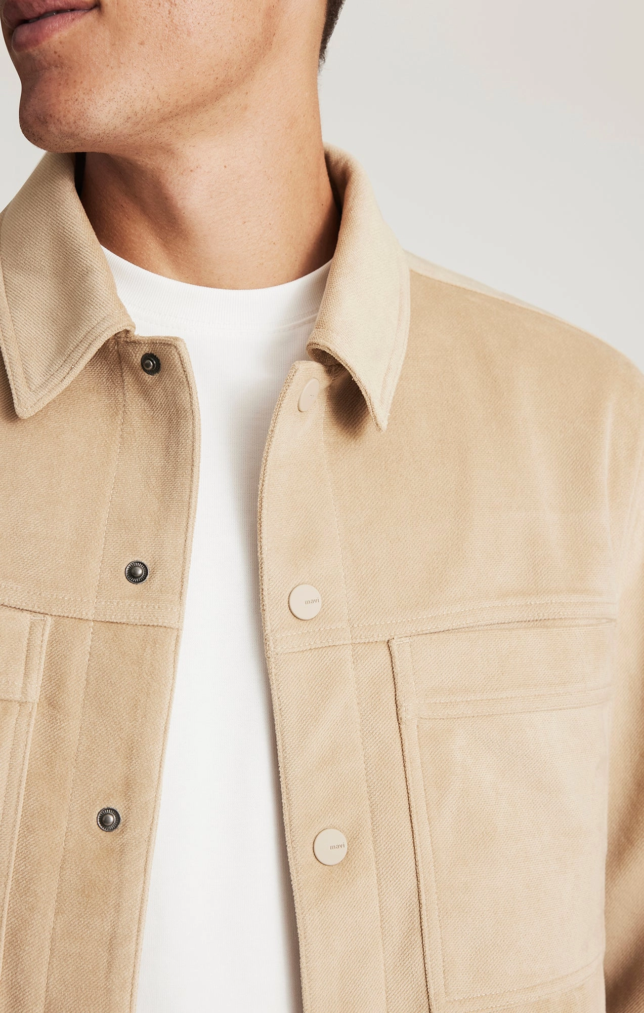 CORDUROY HARRINGTON JACKET IN CROCKERY Hypoallergenic Lining