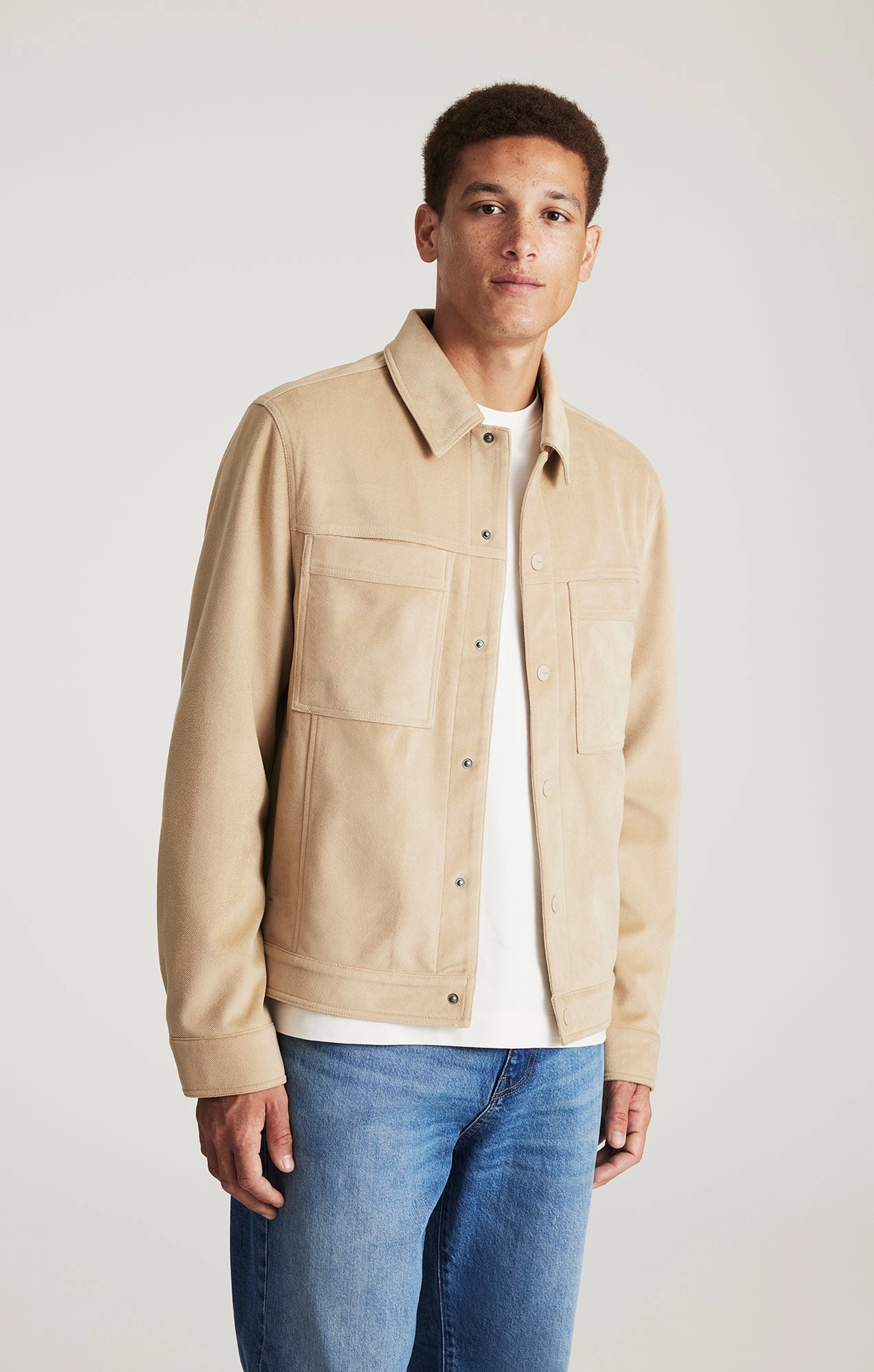 Durable Double Stitching CORDUROY HARRINGTON JACKET IN CROCKERY