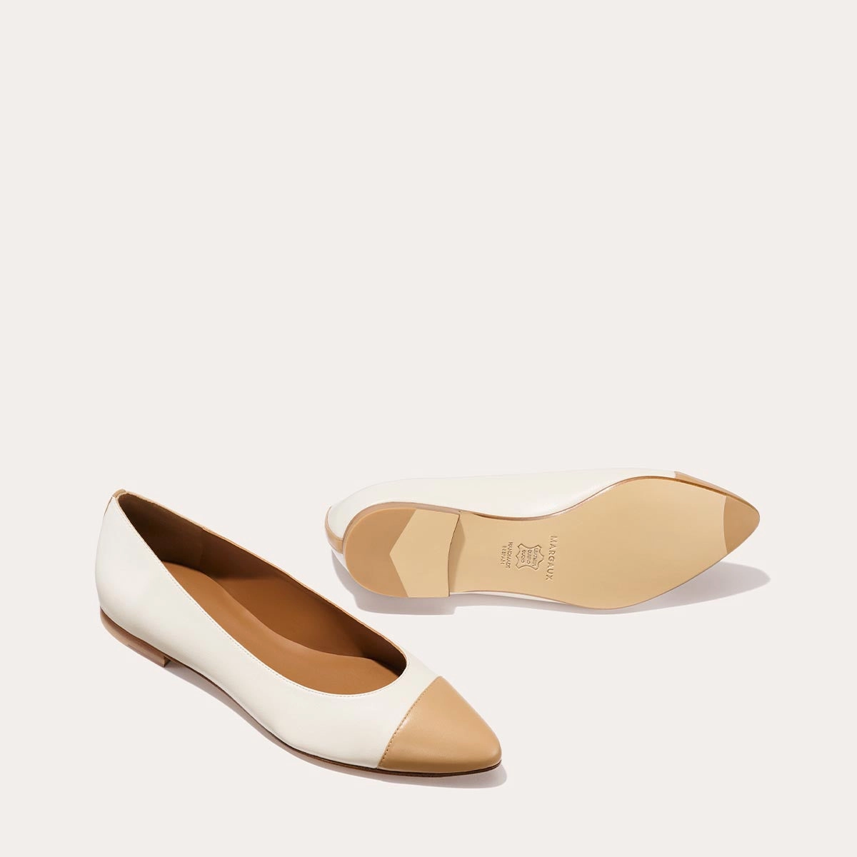 The Pointe - Ivory and Toffee Nappa Weekend Casual