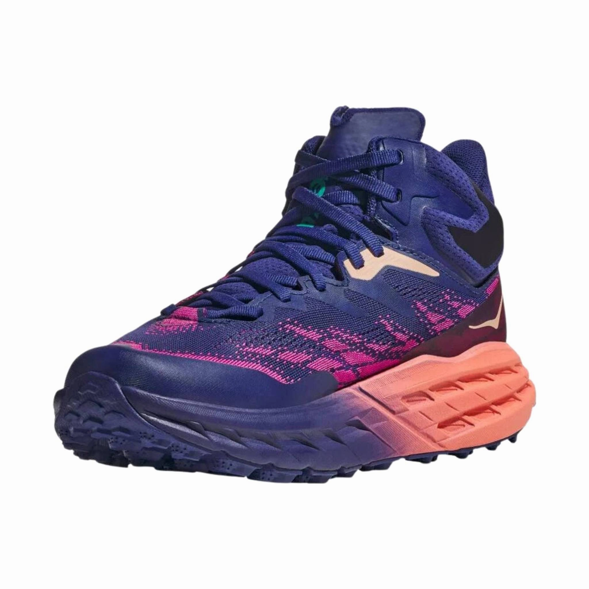 HOKA Women's Speedgoat 5 Mid GTX - Bellwether Blue/Camellia Adaptive Flex Technology