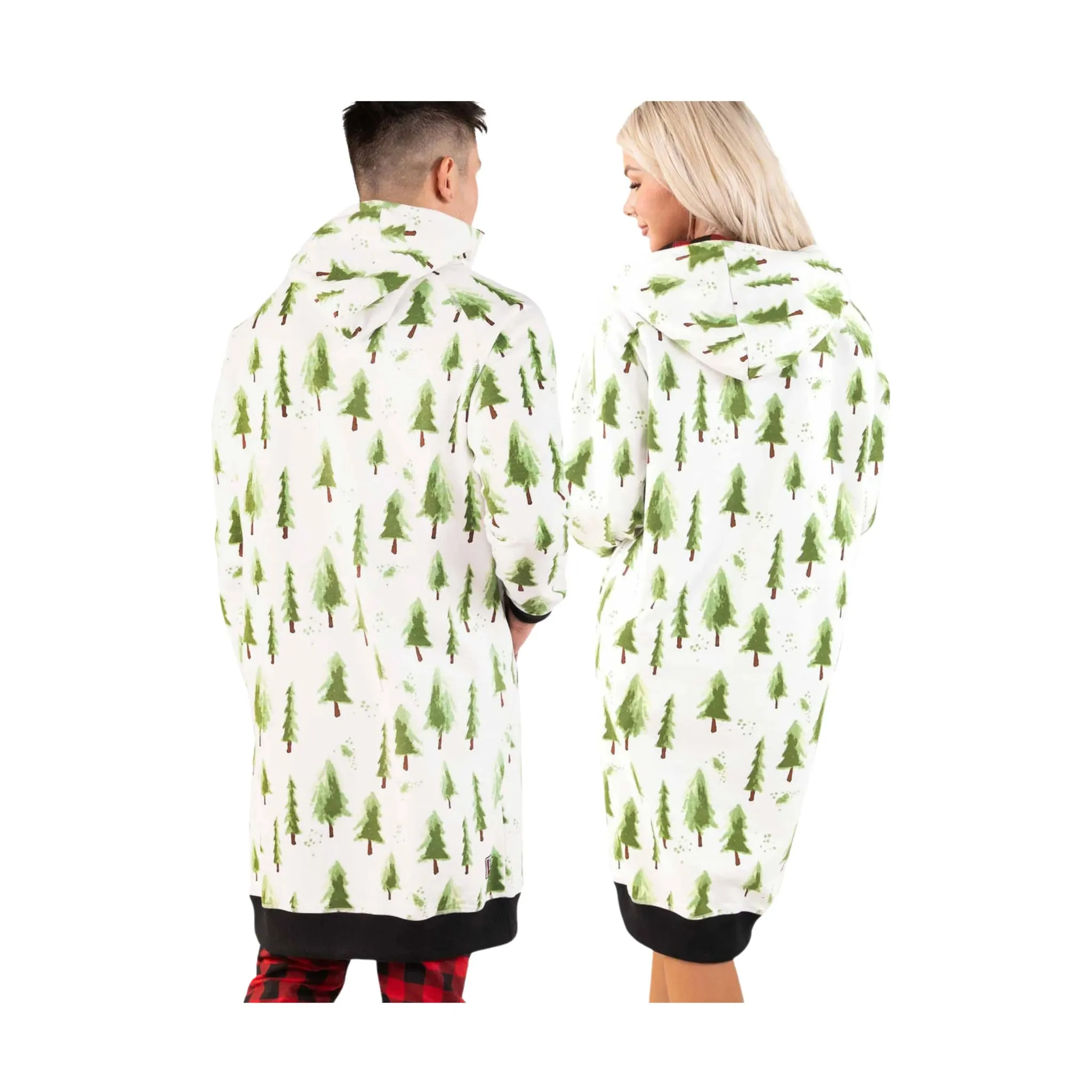 Lazy One Sleep Hoodie - Evergreen Plaid product linen breathability