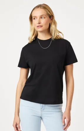 CREW NECK T-SHIRT IN BLACK Quick Dry Wear Fit