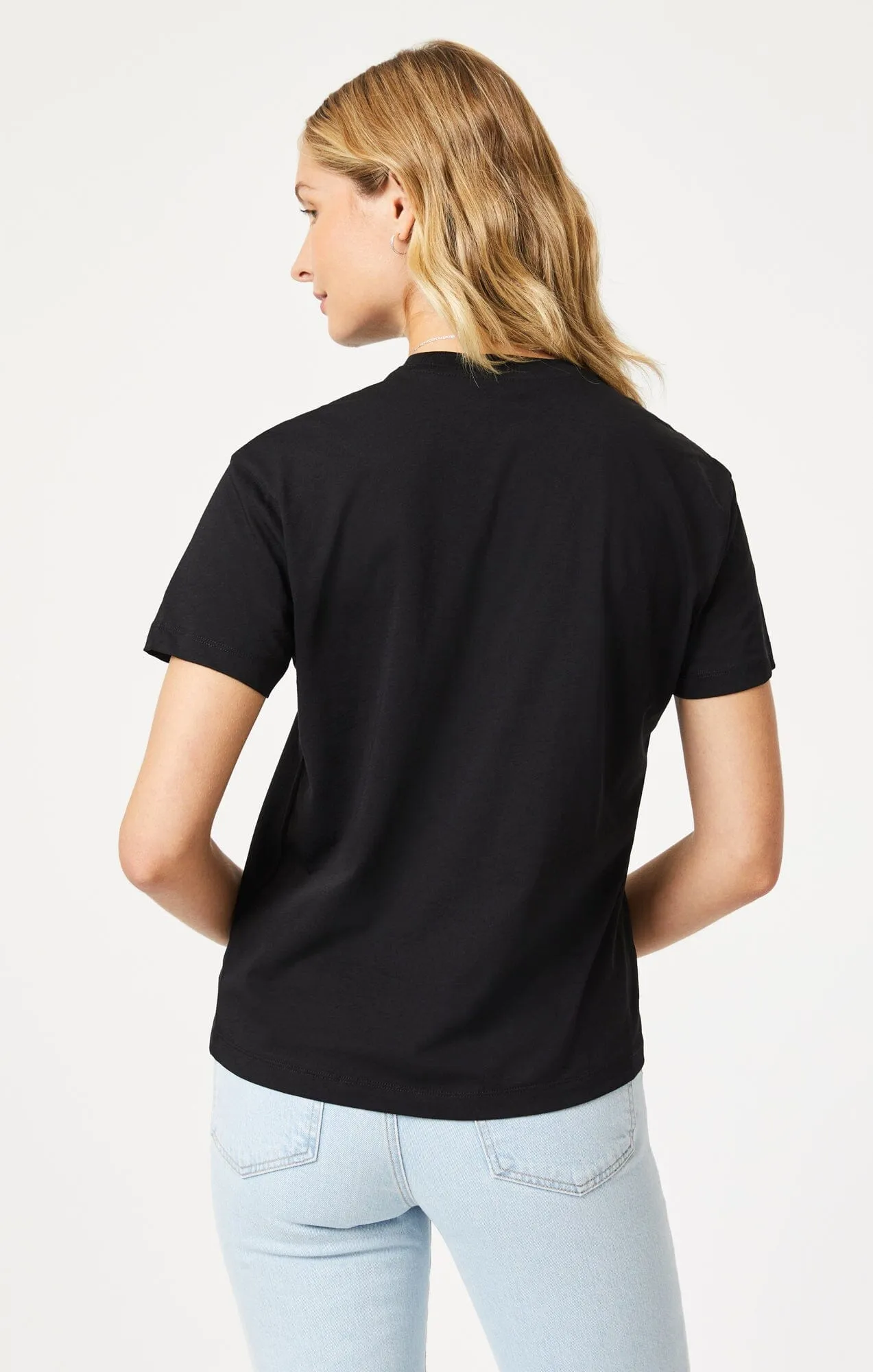 CREW NECK T-SHIRT IN BLACK Spandex Enhanced Elasticity BreathableMeshLining