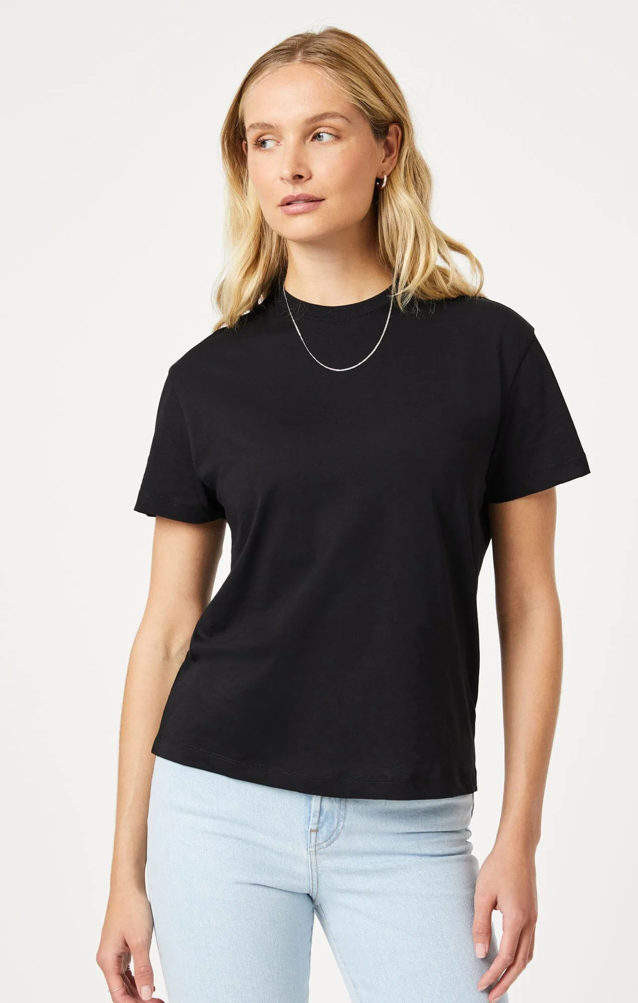 CREW NECK T-SHIRT IN BLACK Quick Dry Wear Fit