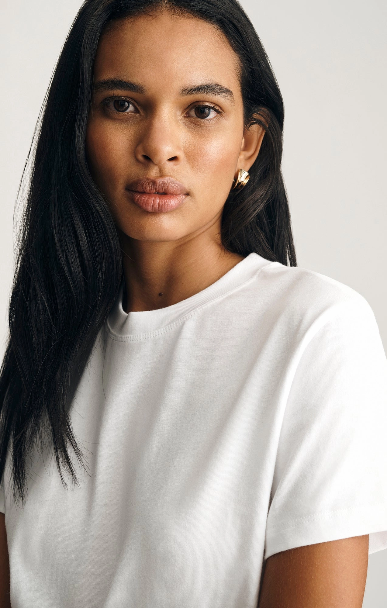 CREW NECK T-SHIRT IN WHITE Active Design Wear Sport Flex Fit