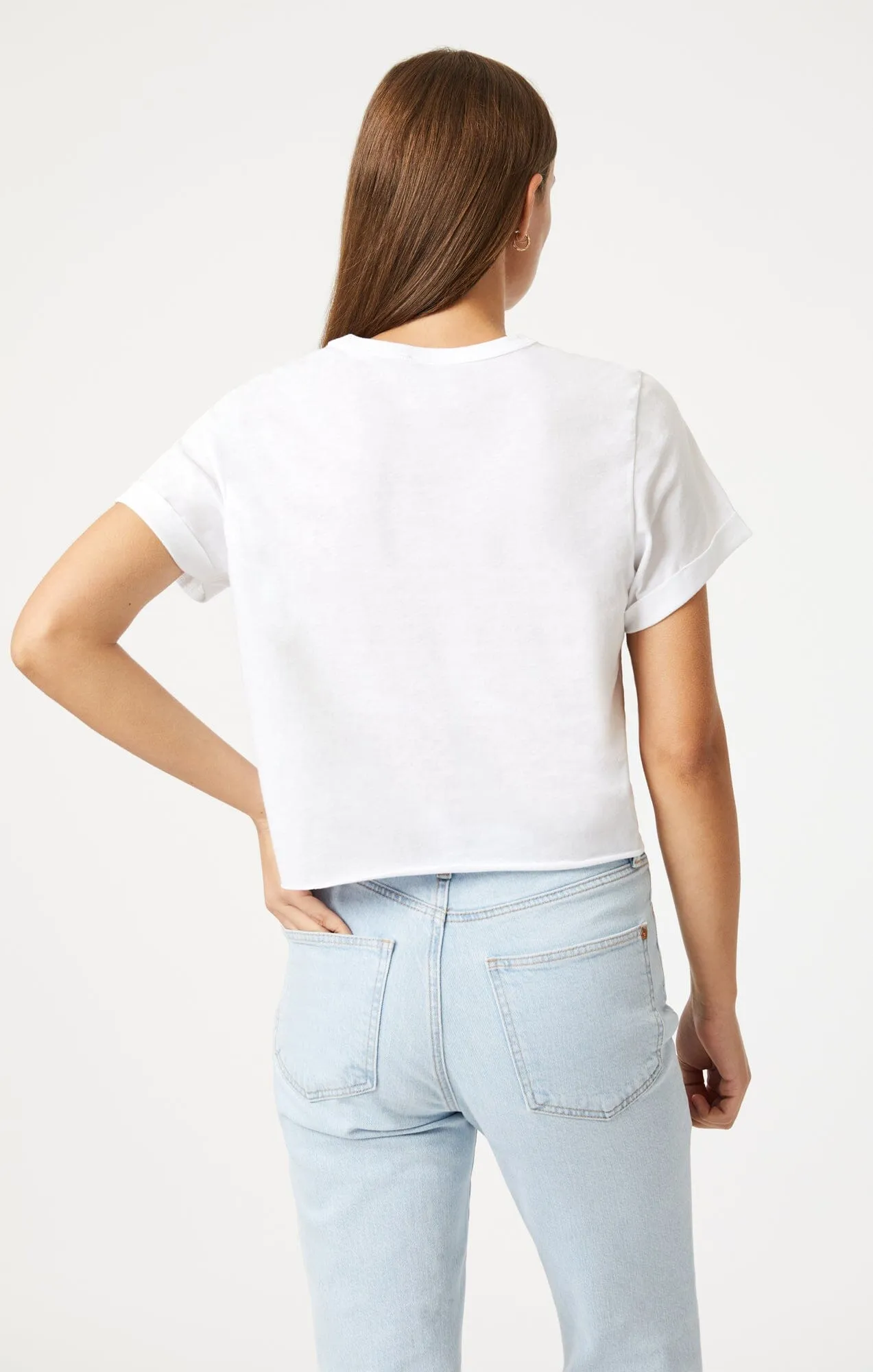 MultipurposeCuffs CROPPED T-SHIRT IN WHITE