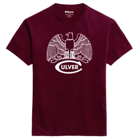 Culver Eagle Essential Crew Neck Tee - Maroon Tight fit sexiness Abstract print