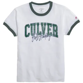 SeamFreeShoulders Culver Girls Academy Intramural Ringer Tee - White/Green