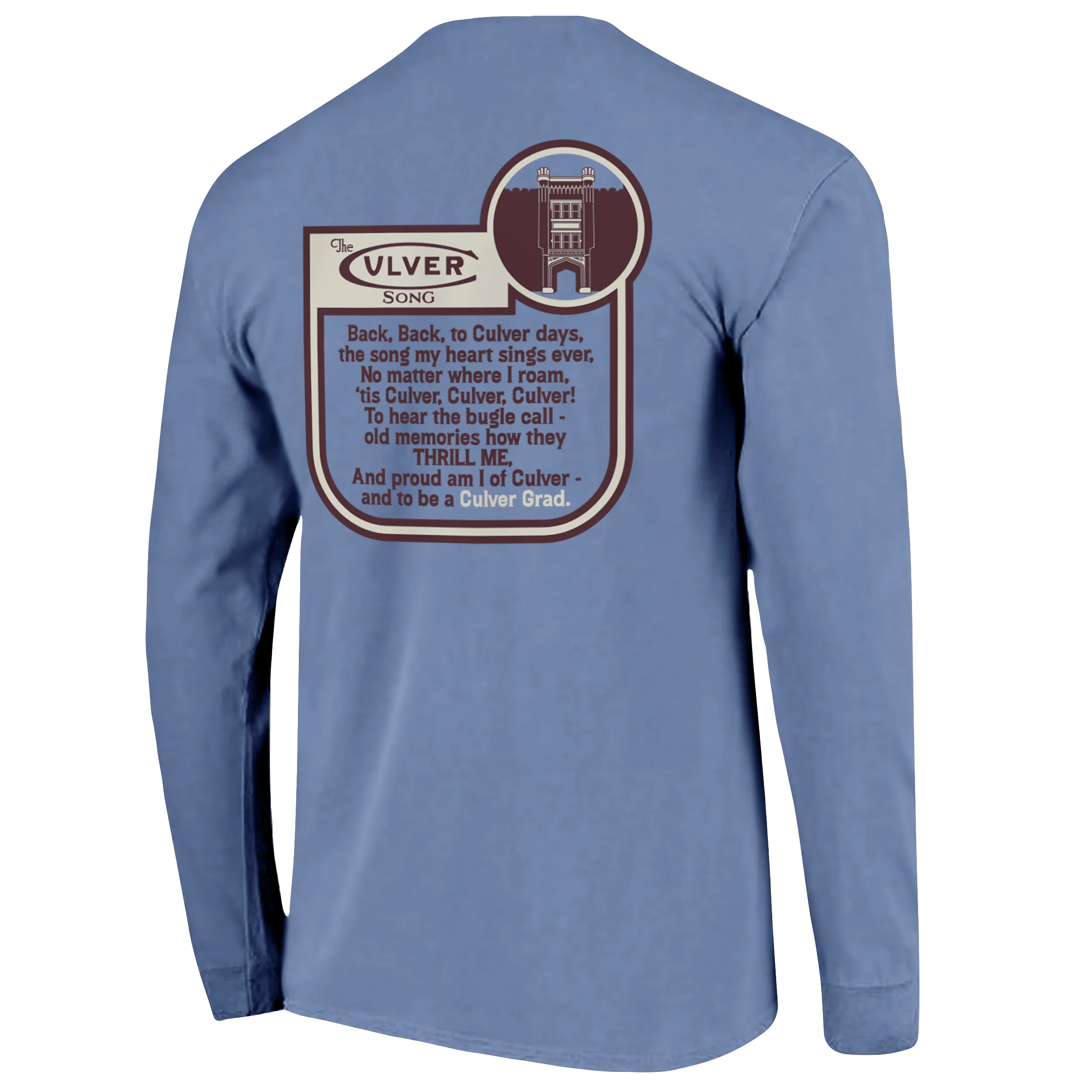 Sporty Design homecoming Culver Song Comfort Colors Tee-Washed Denim