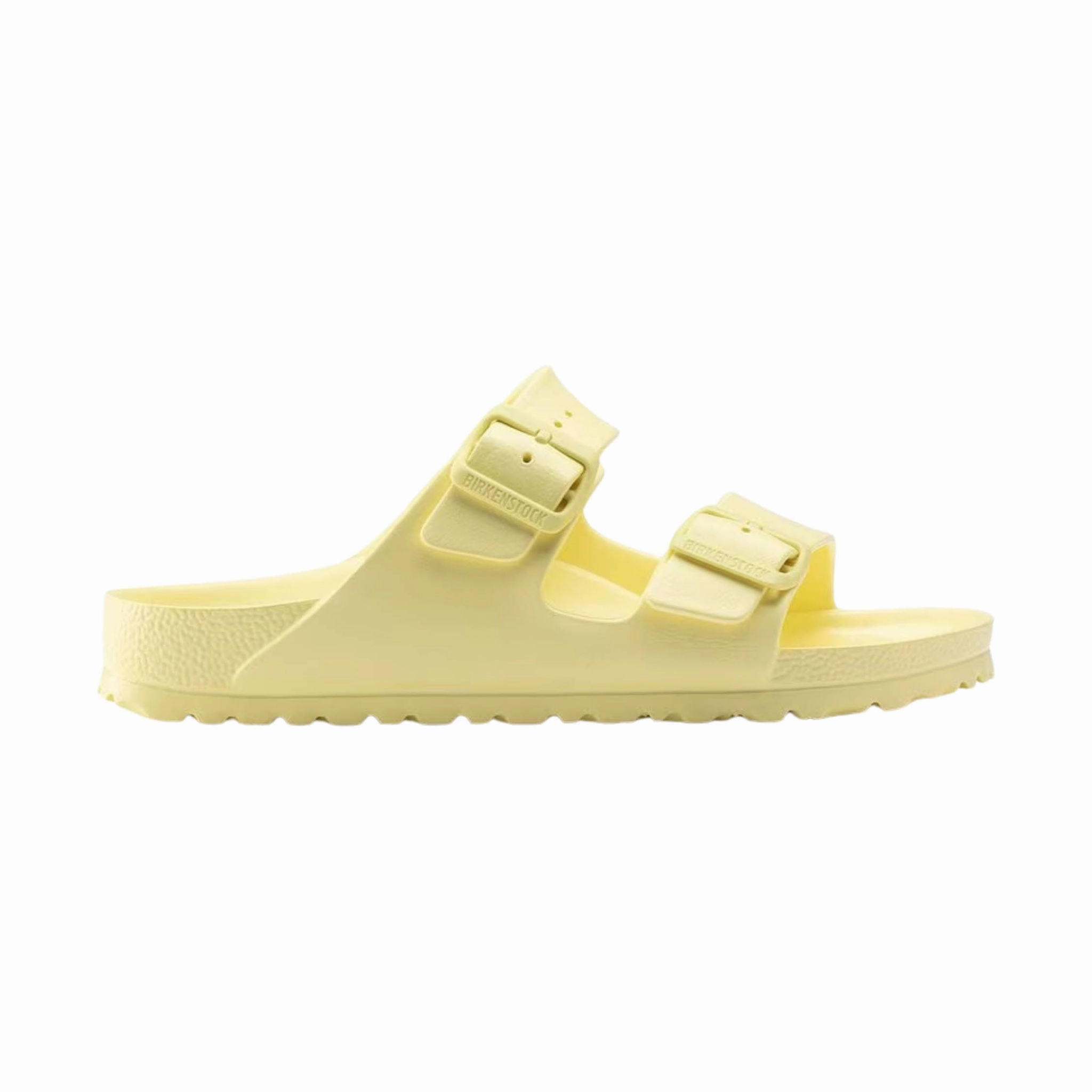Shock Diffusing Heel Water Drainage Channels Birkenstock Arizona Essentials EVA Sandal - Popcorn