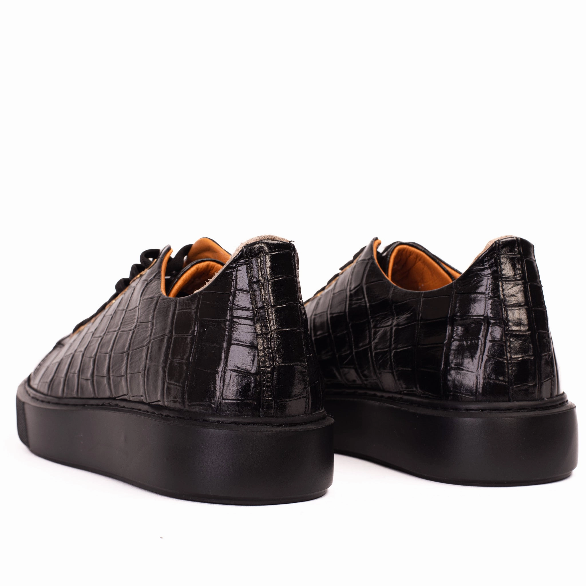 The Dublin Black Leather Men Sneaker Velcro fastening Comfort Adjust
