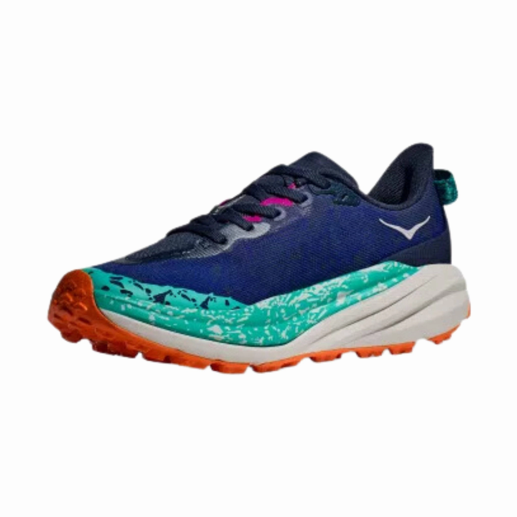 HOKA Women's Speedgoat 6 Trail Running Shoes - Midnight/Meteor Water Resistant Construction Durable TPU