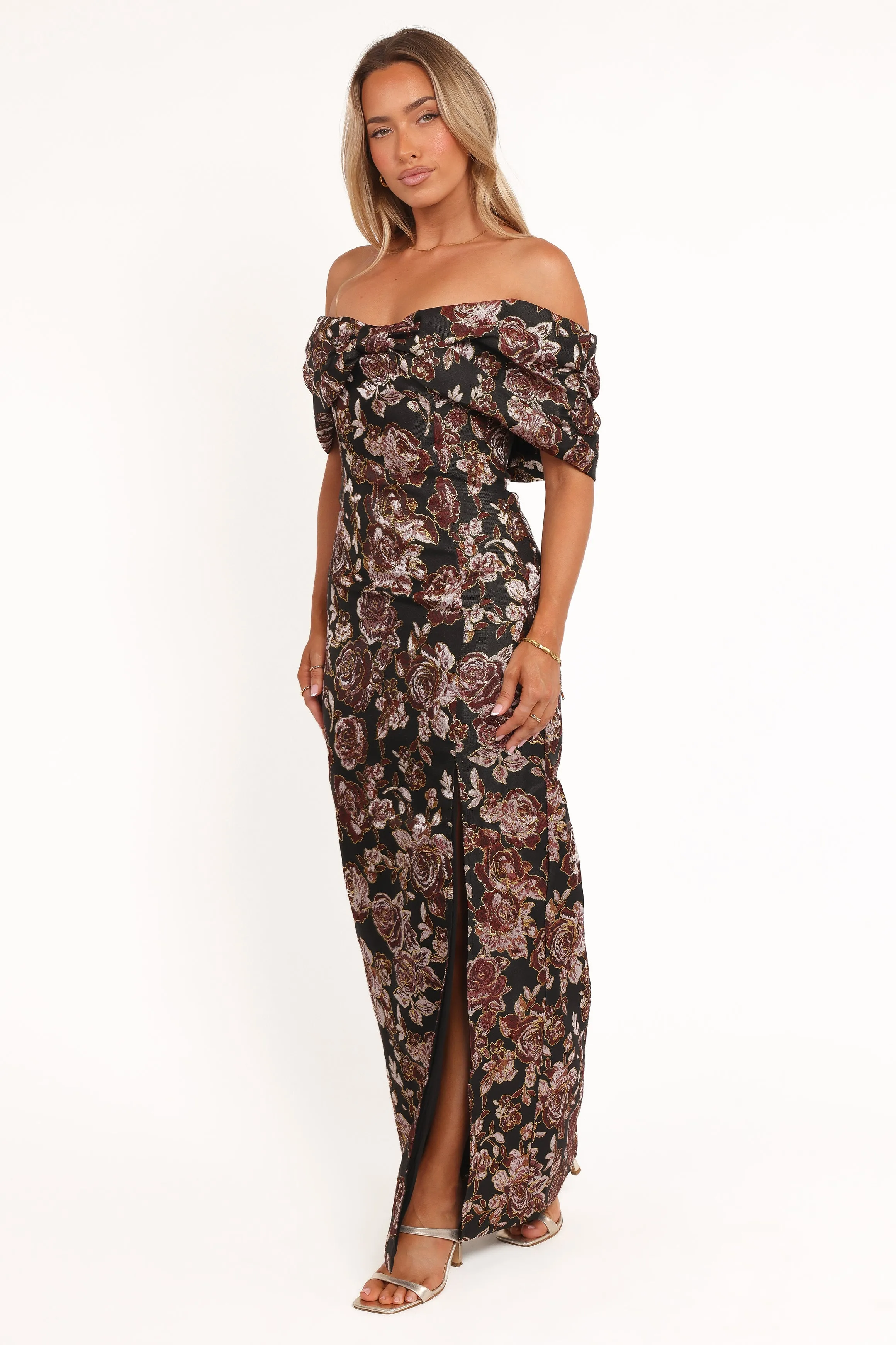 Natural Layers Lilia Maxi Dress - Black Floral
