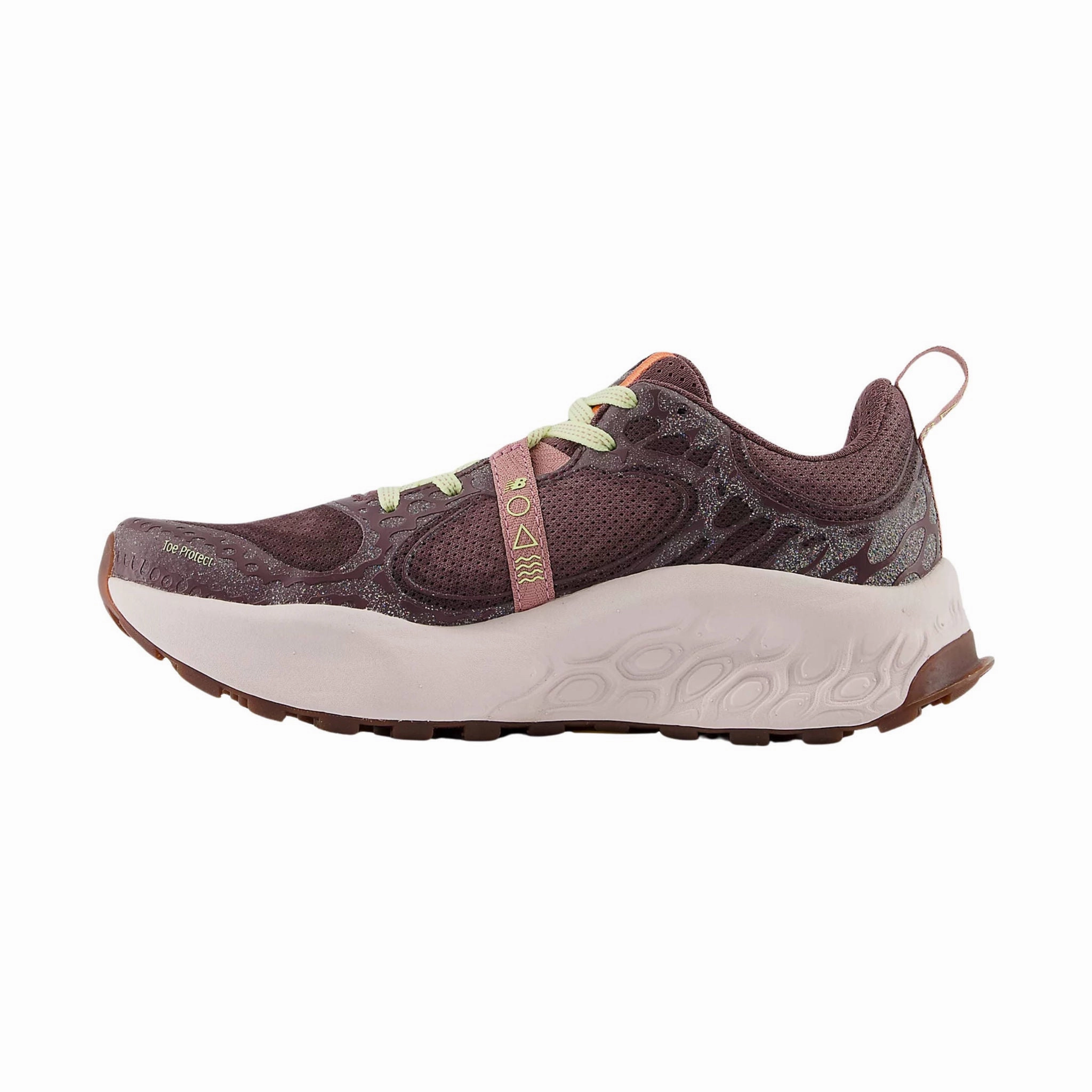 Ankle Strap New Balance Women's Fresh Foam X Hierro v8 Trail Shoes - Licorice with Gulf Red and Pink Granite