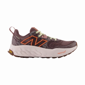 New Balance Women's Fresh Foam X Hierro v8 Trail Shoes - Licorice with Gulf Red and Pink Granite Stylish Design Breathable Use