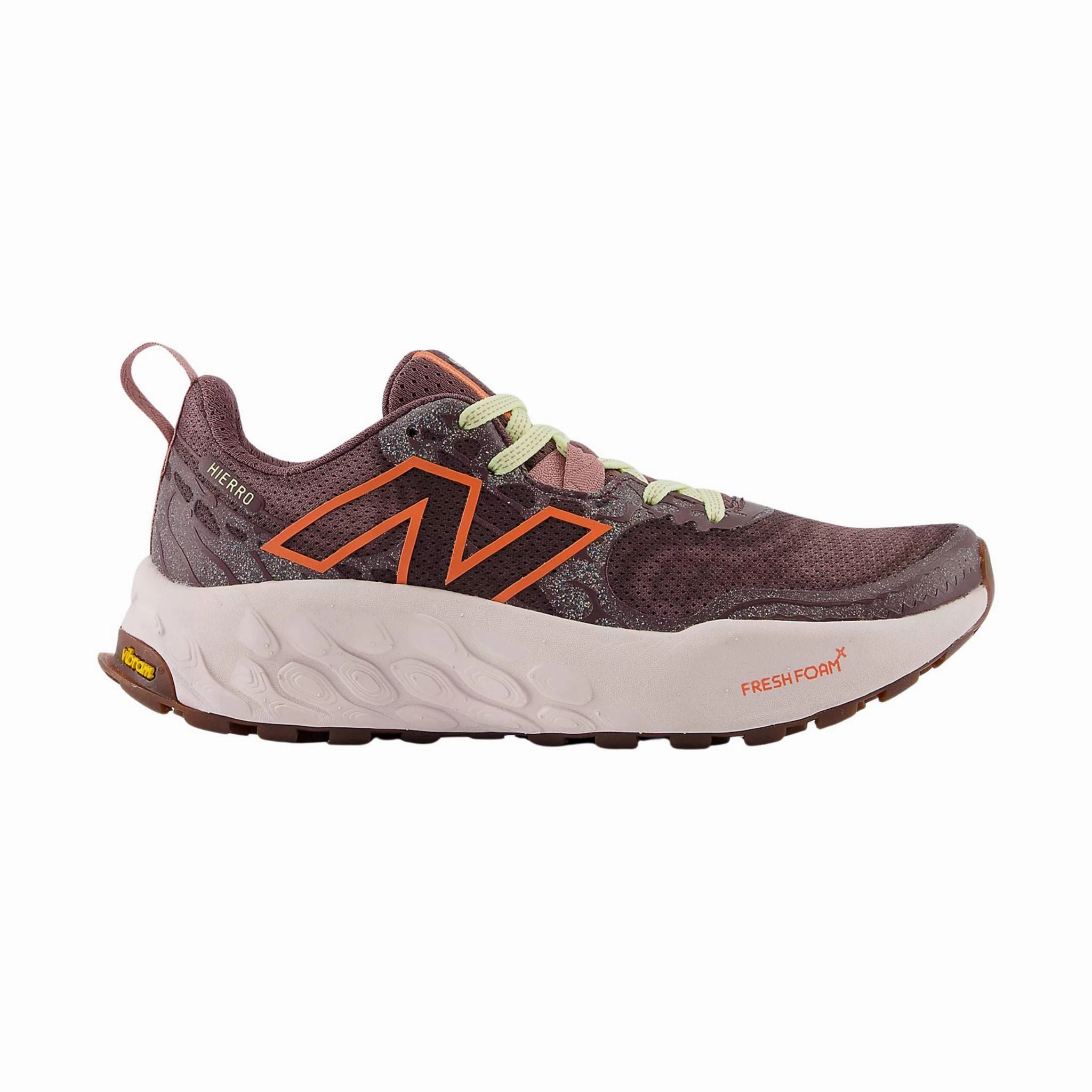 New Balance Women's Fresh Foam X Hierro v8 Trail Shoes - Licorice with Gulf Red and Pink Granite Stylish Design Breathable Use
