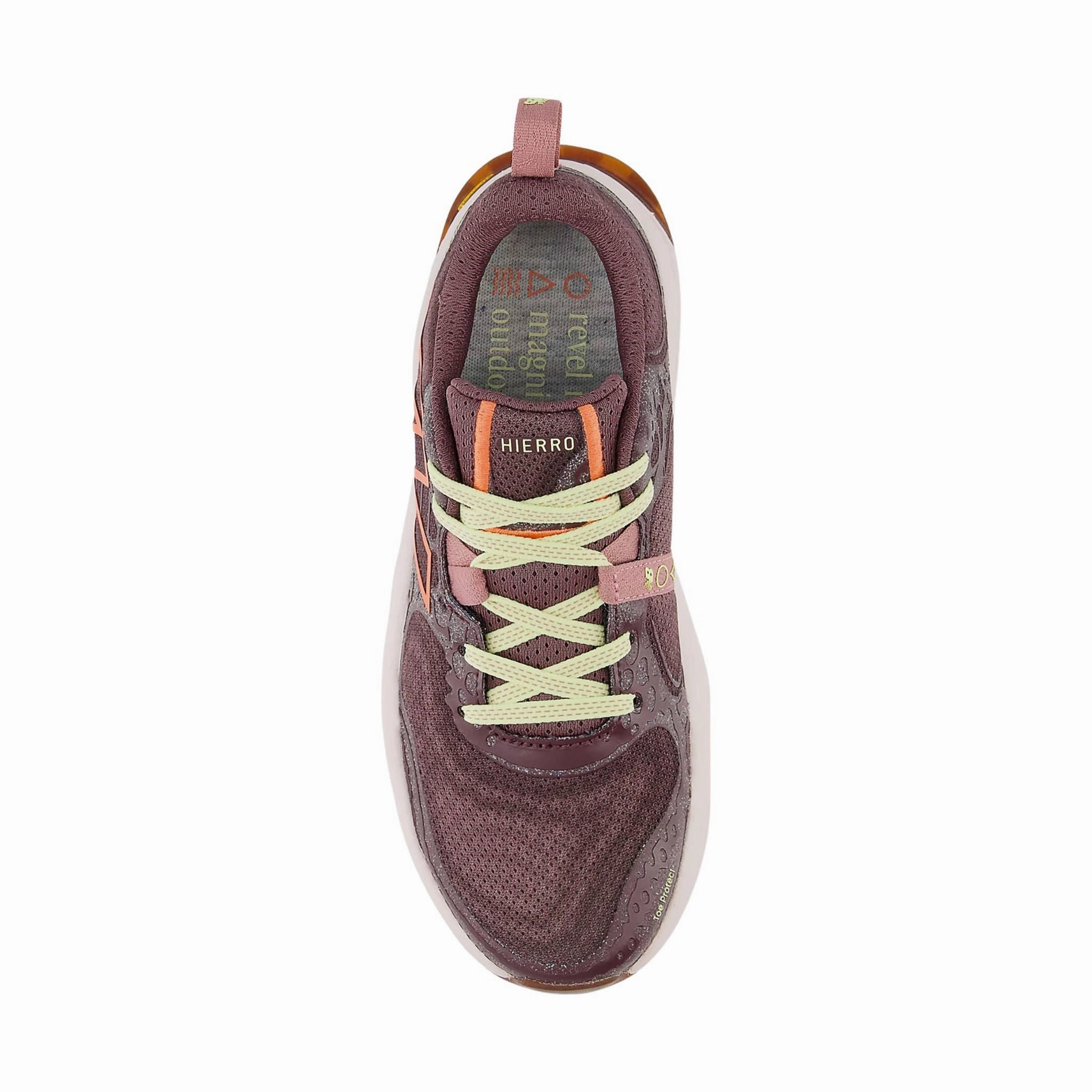 Foam Cushioning Layer New Balance Women's Fresh Foam X Hierro v8 Trail Shoes - Licorice with Gulf Red and Pink Granite