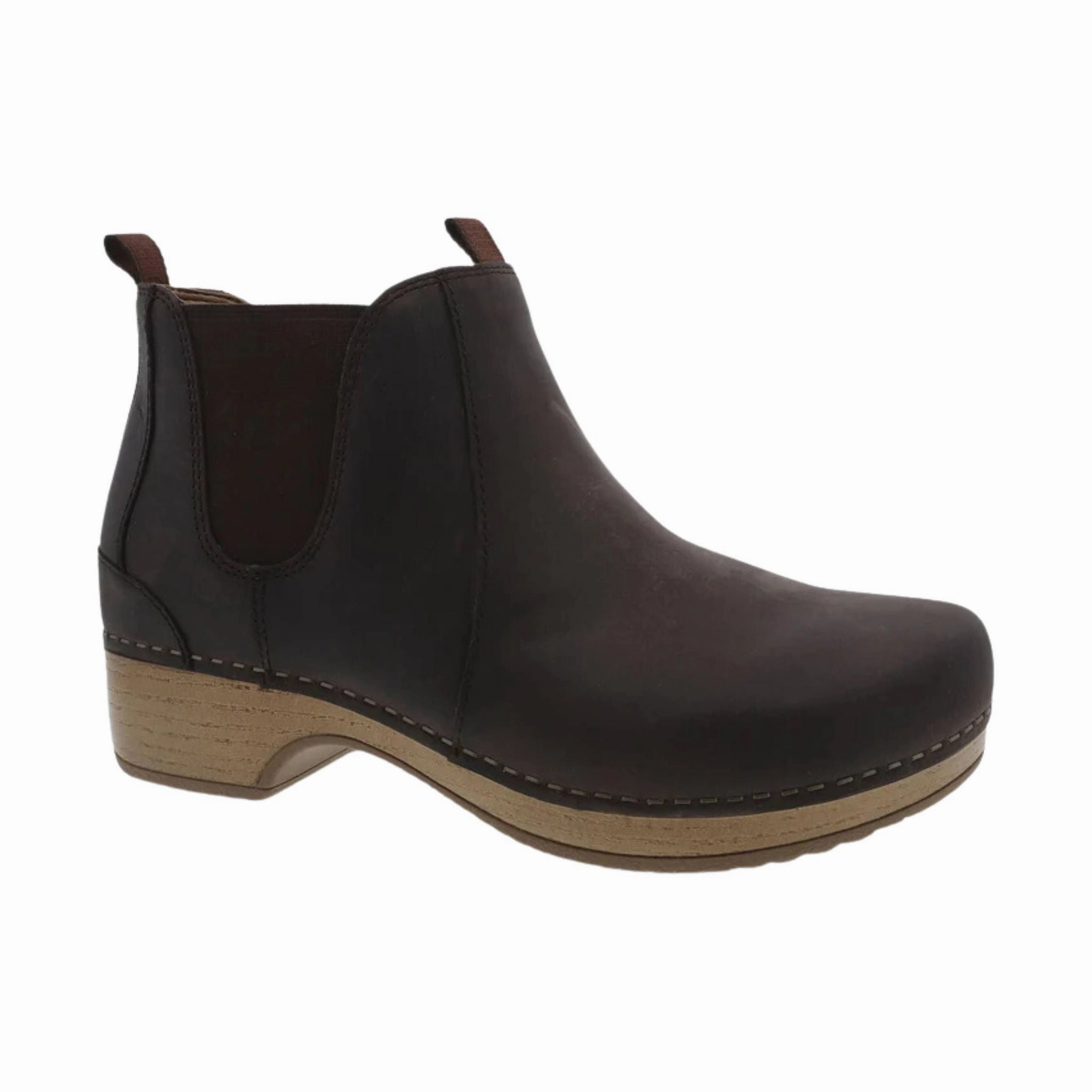 Dansko Women's Becka Boots - Brown Oiled Pull Up Crisp Lines