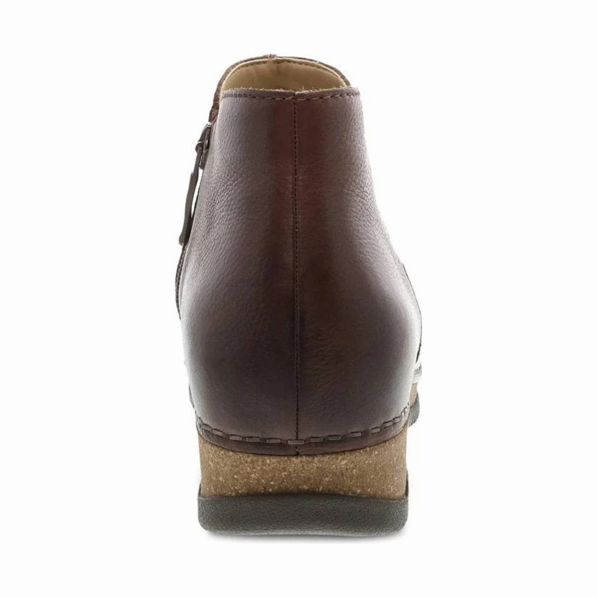 Dansko Women's Makara Bootie - Brown Waxy Milled Canvas