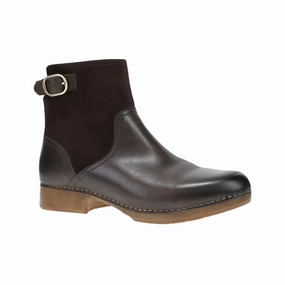 Rugged Built Rainy Day Commuter Thermal Core Functional Minimalist Dansko Women's Monique - Chocolate Burnished Calf Boots