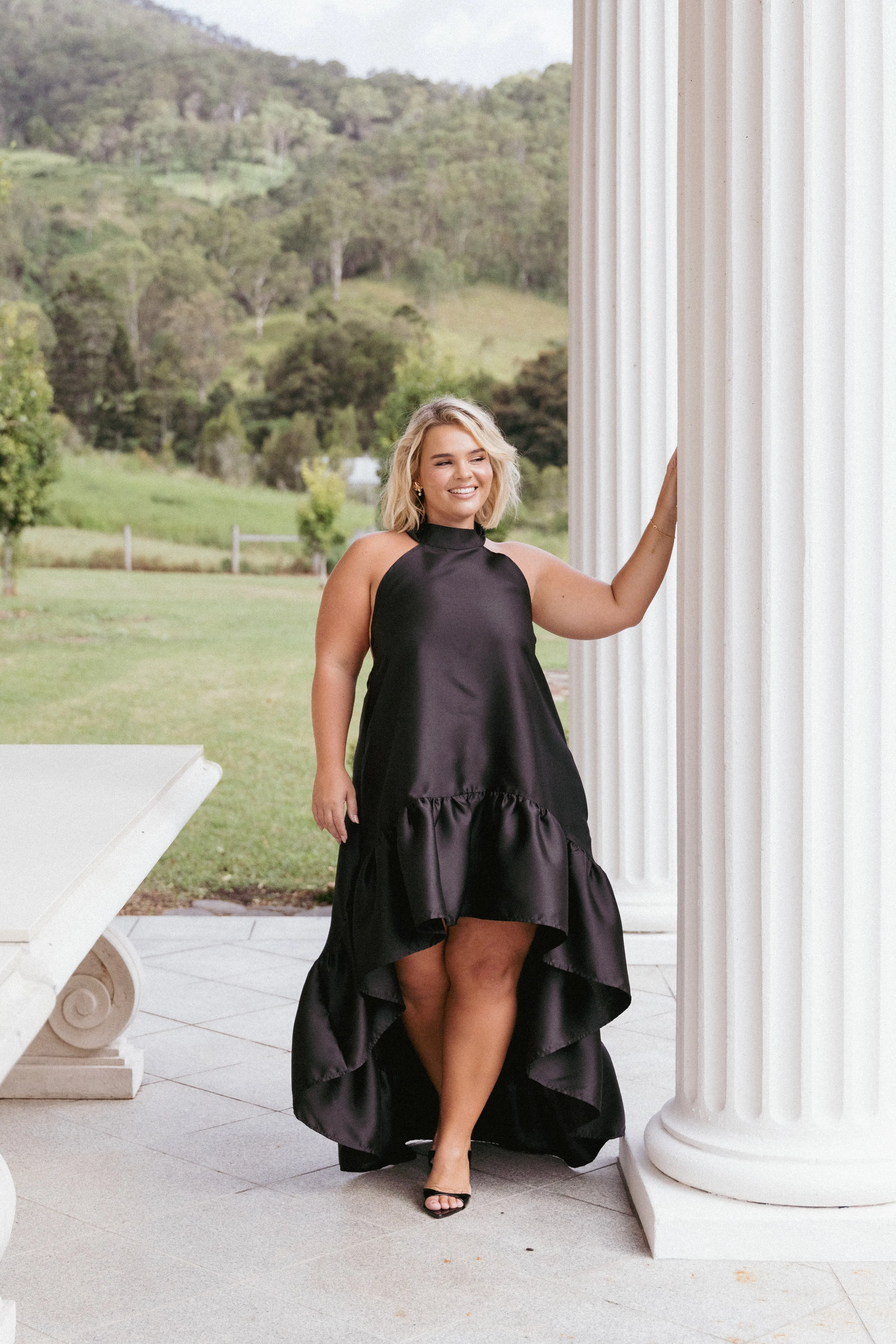 Soren Halterneck Midi Dress - Black Countryside-Style