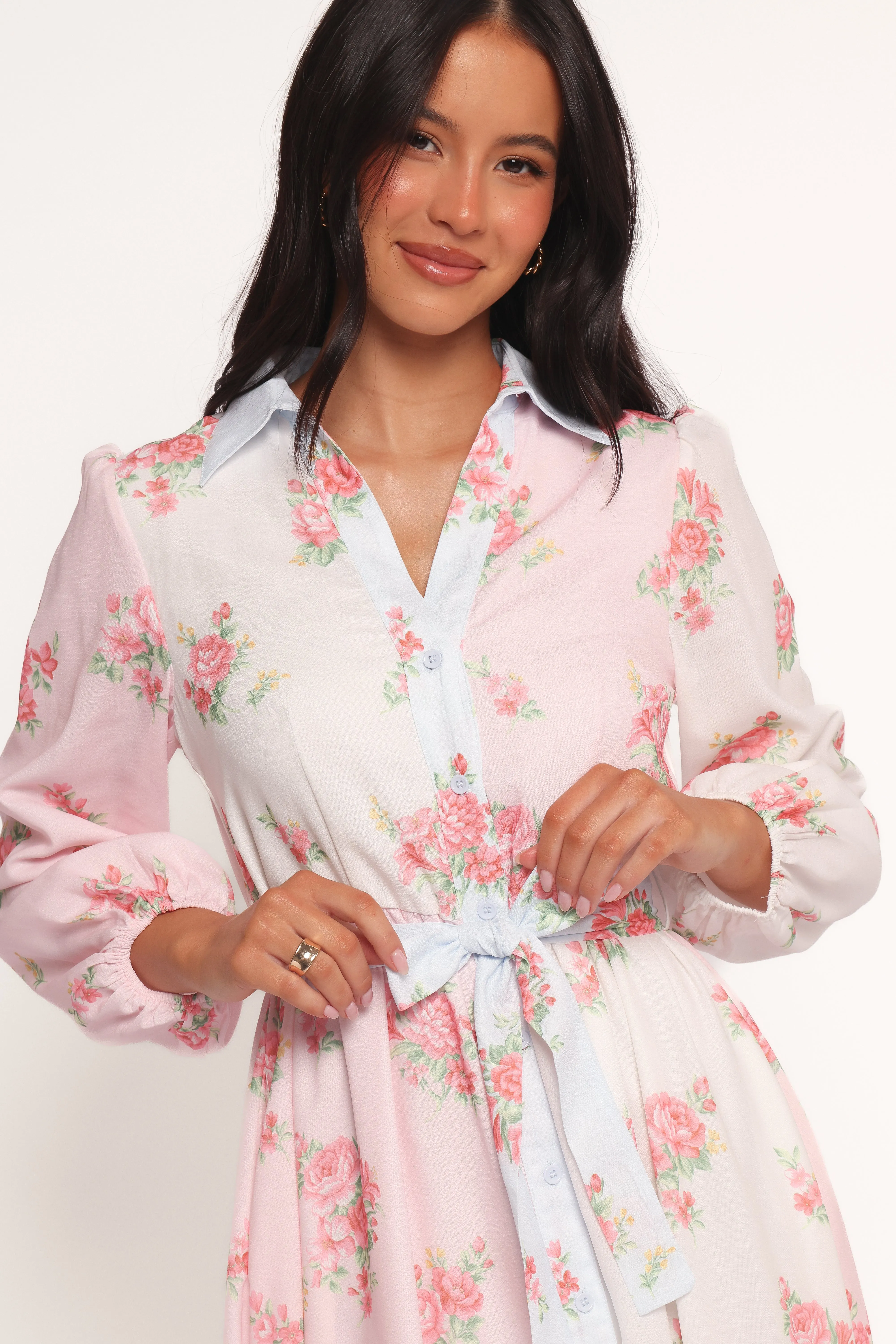 Gender Inclusive Juni Button Up Maxi Dress - Floral