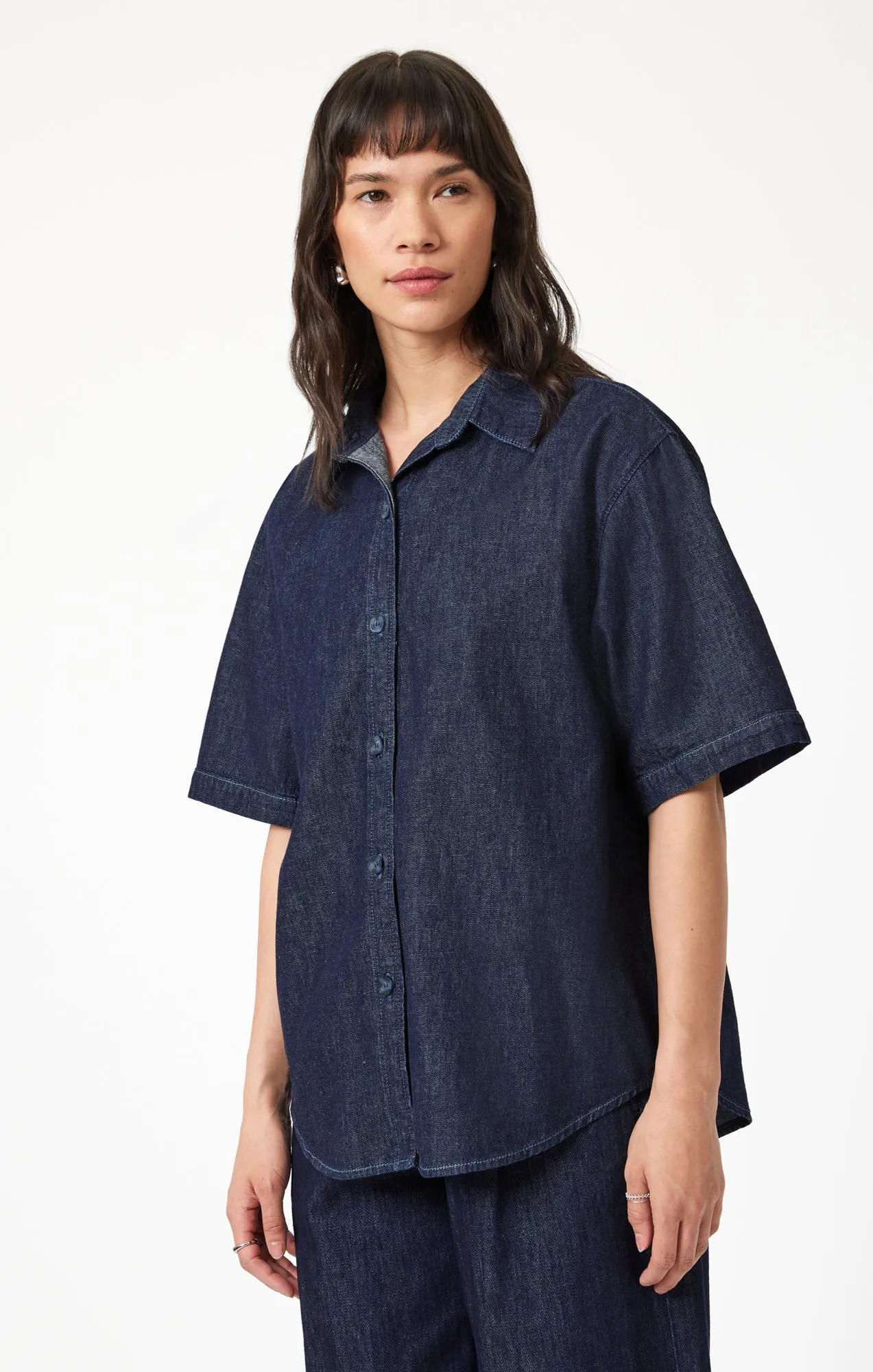 DEVA SHIRT IN RINSE DENIM Athletic Look