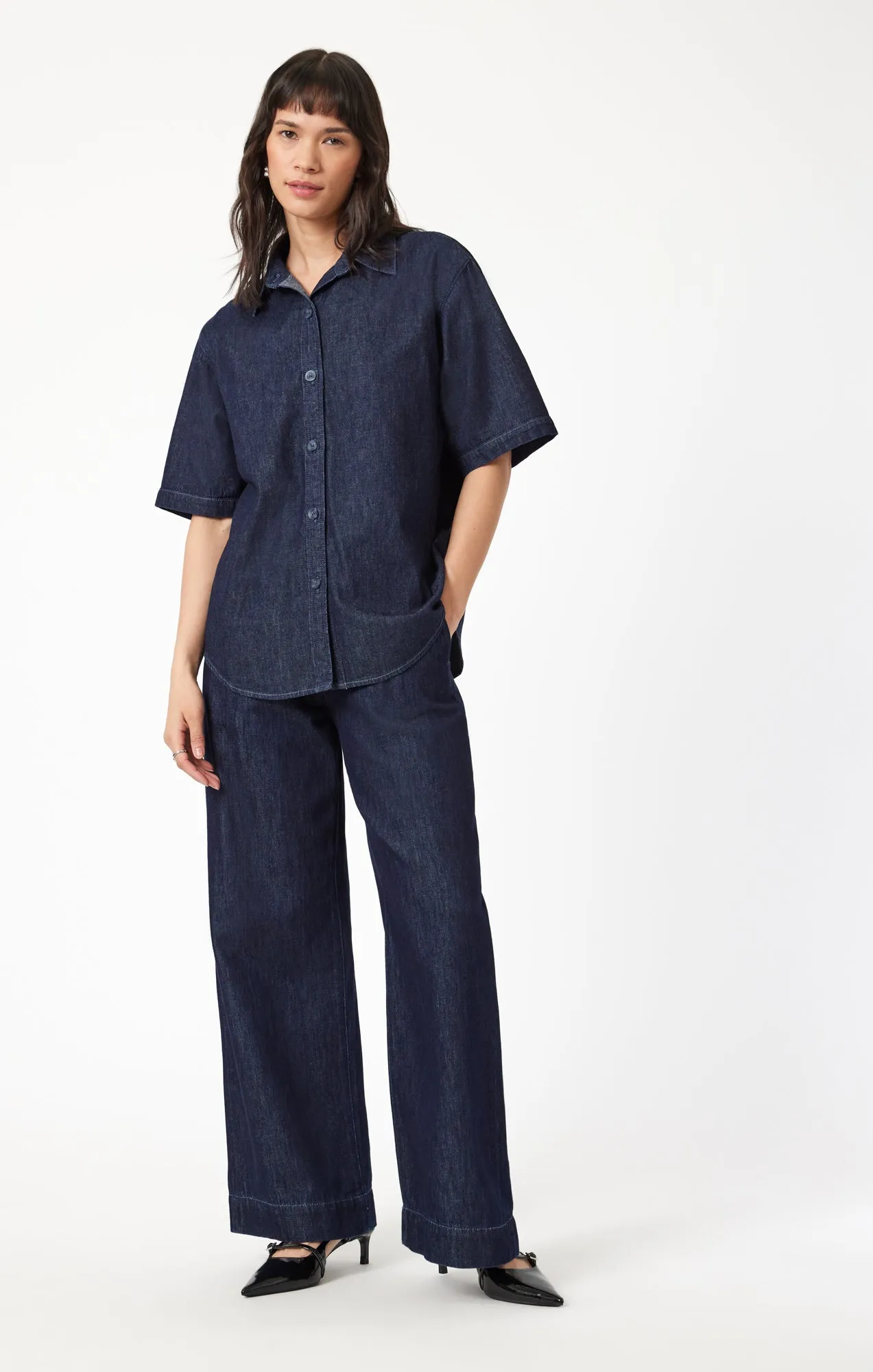 DEVA SHIRT IN RINSE DENIM Timeless Fit
