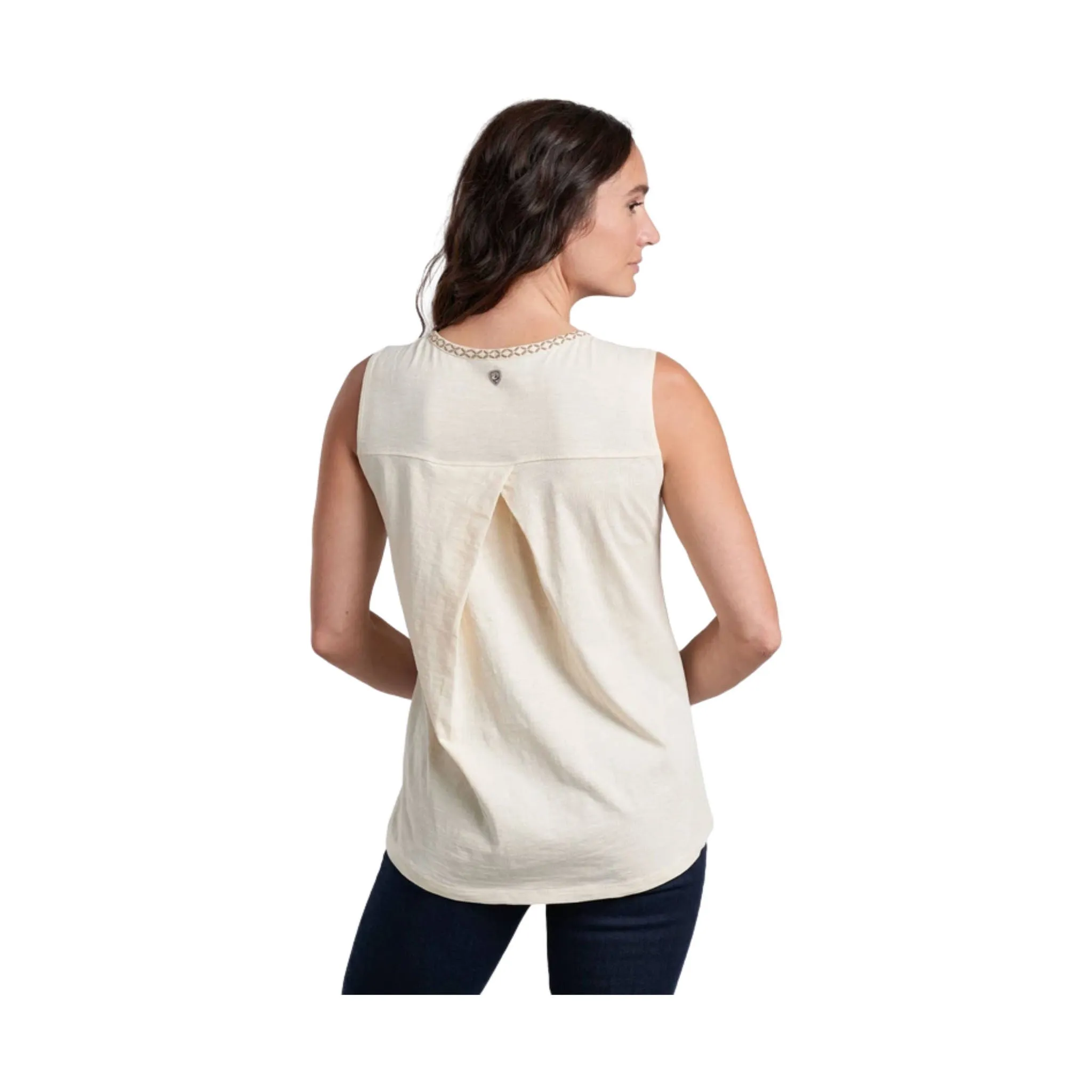 Kuhl Women's Shay Tank - Ivory Snag Resistant Surface TonalStitching