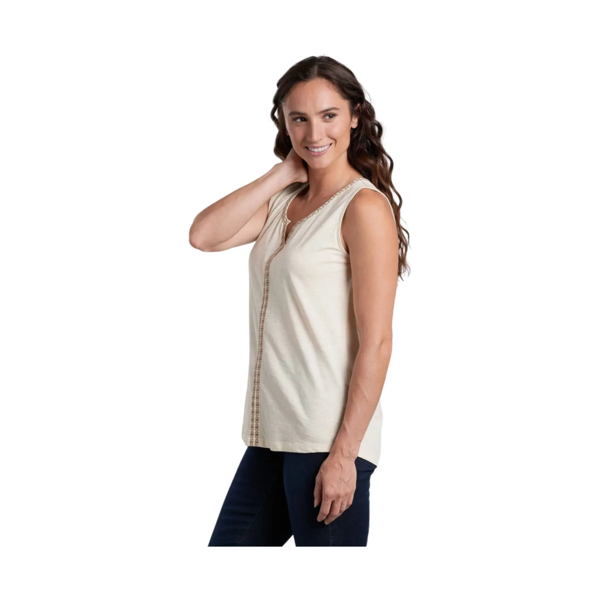 CollapsibleFrame StretchFit Design Kuhl Women's Shay Tank - Ivory