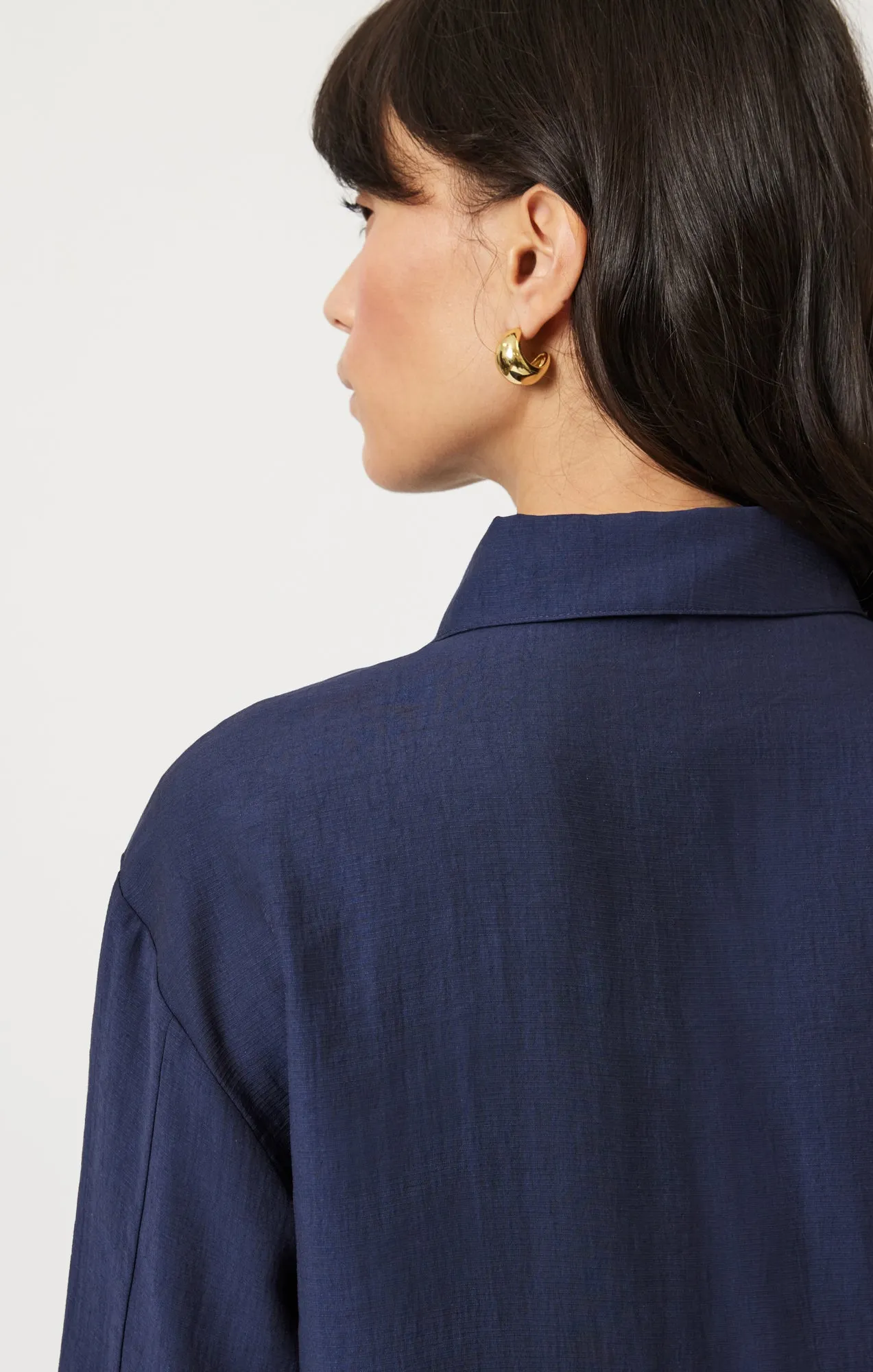 Casual Friday DOUBLE POCKET LONG SLEEVE SHIRT IN NAVAL ACADEMY