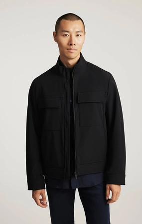 Modern Fit UTILITY JACKET IN JET BLACK