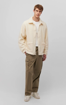 Thermal Insulation Layer HiddenDrawcord DOUBLE POCKET CARGO PANTS IN COVERT GREEN