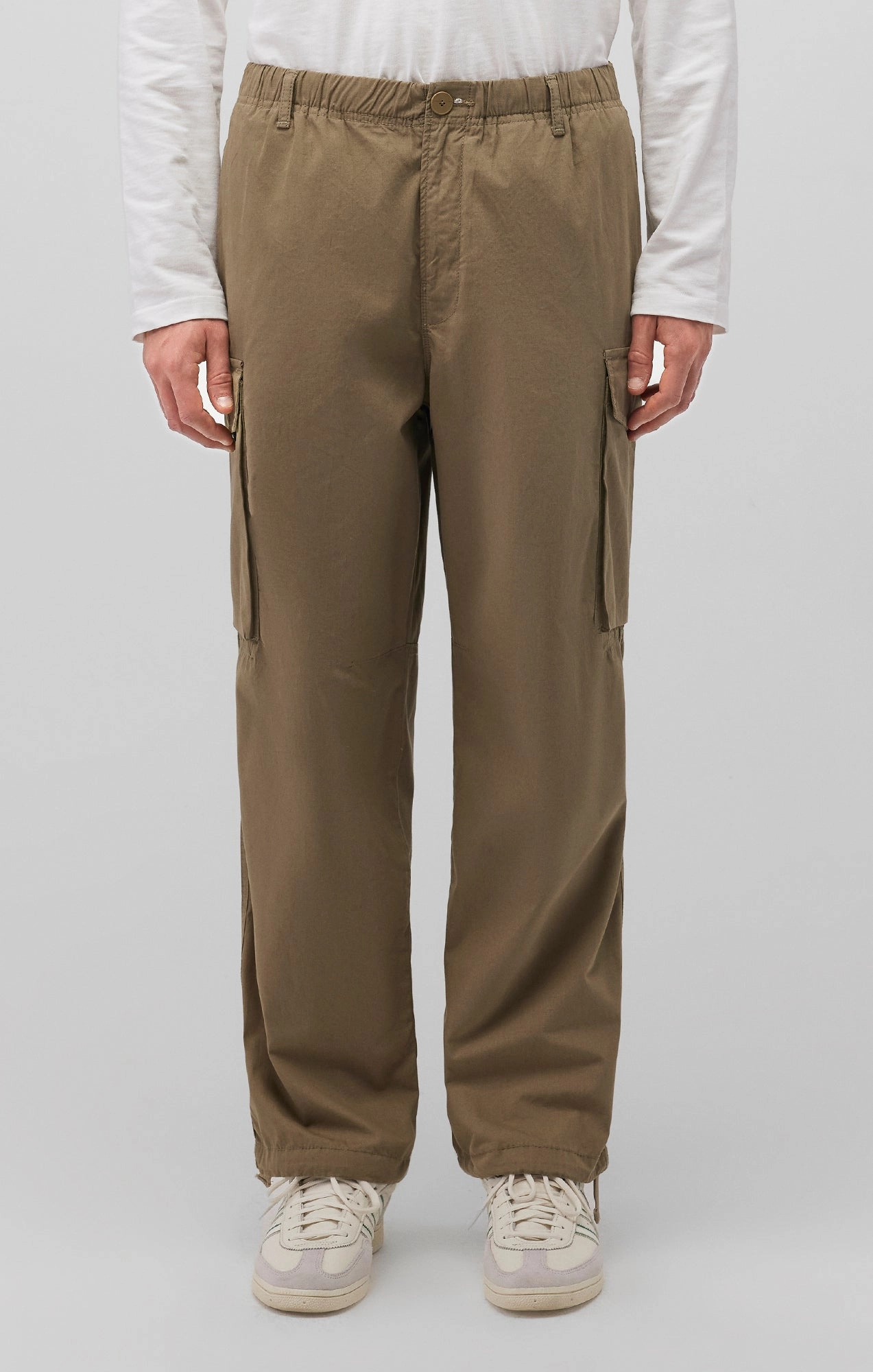 DOUBLE POCKET CARGO PANTS IN COVERT GREEN NonIrritatingSeams