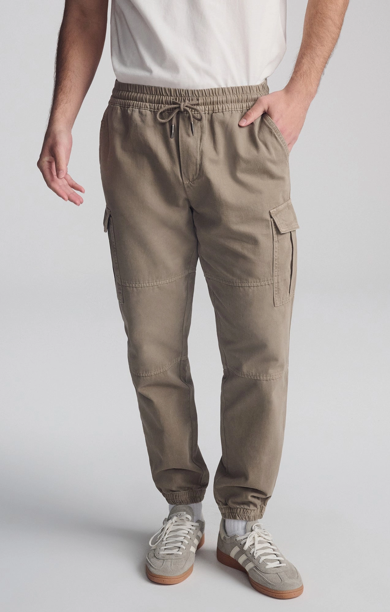 DOUBLE POCKET CUFFED CARGO PANTS IN BRINDLE Everyday Comfort Fit