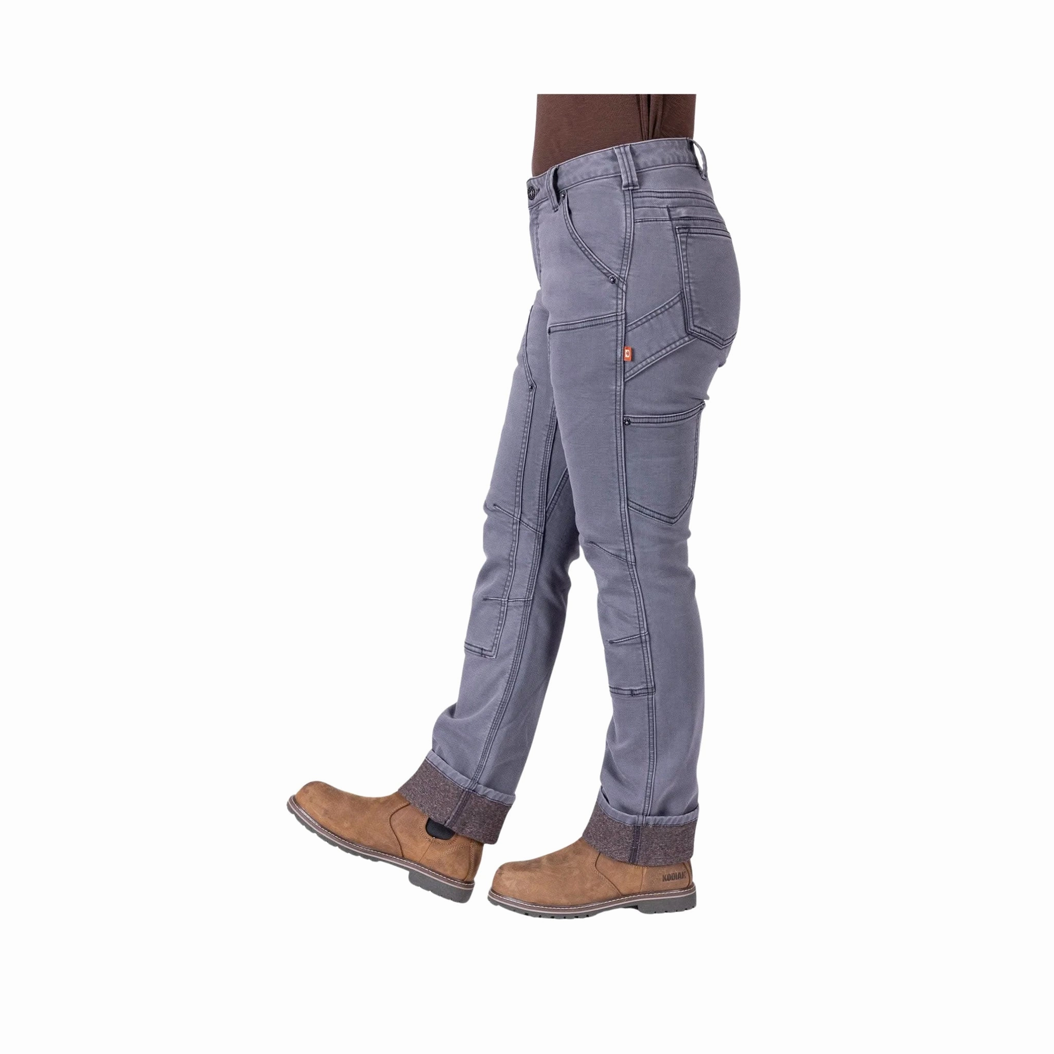 Utility Fit Dovetail Women's Britt Utility Hotswap Thermal Denim Pant - Grey