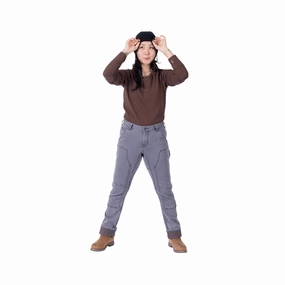 Dovetail Women's Britt Utility Hotswap Thermal Denim Pant - Grey Urban Fit Customizable length