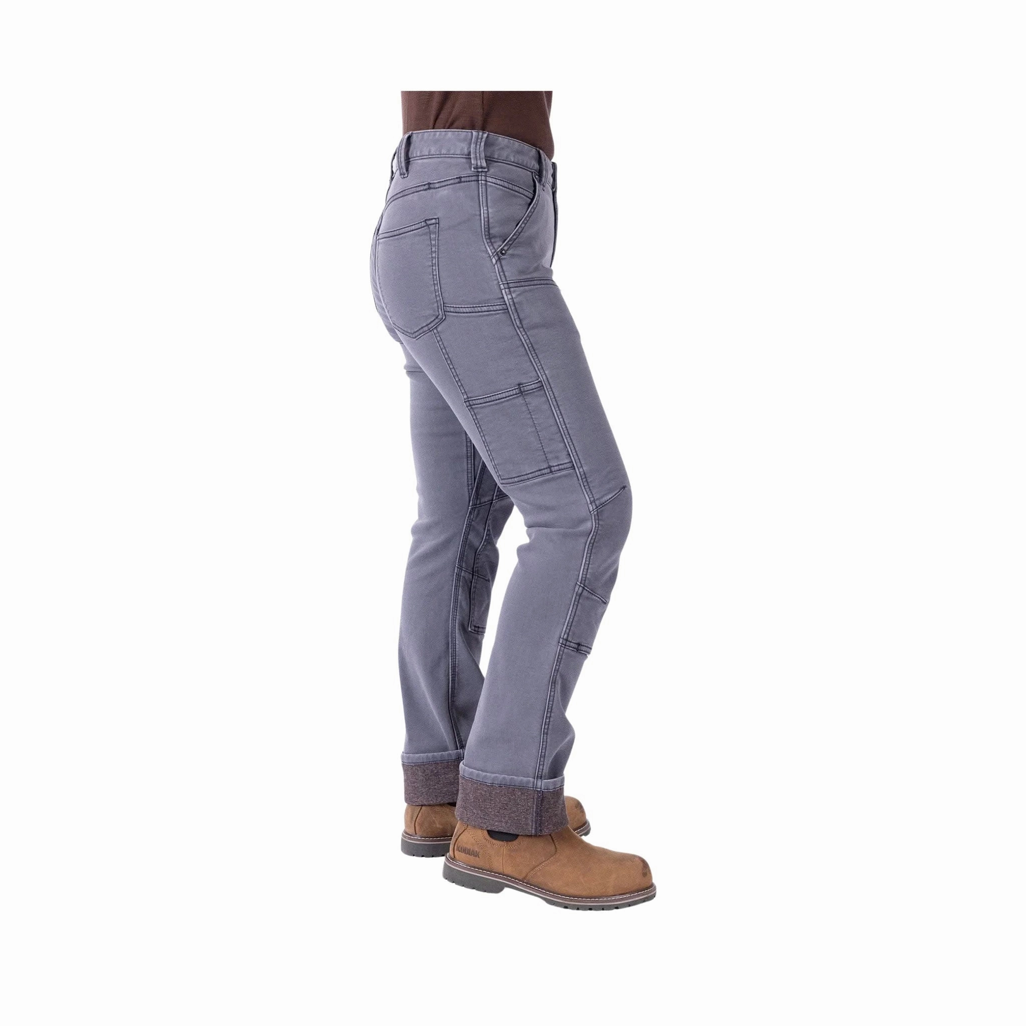 Active Lifestyle Perfect Pair Dovetail Women's Britt Utility Hotswap Thermal Denim Pant - Grey